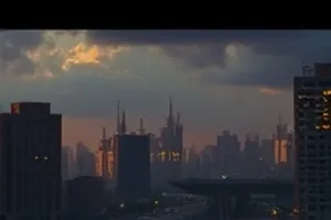 《玻璃温室》家庭伦理剧封面，温室里的玻璃与绿植剪影